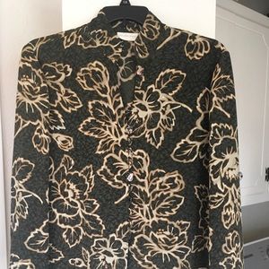 Vintage silk Dana Buchman blouse top jacket